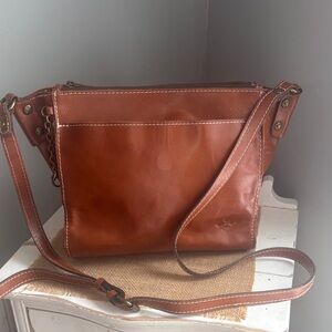 Patricia Nash Classic Brown Leather Crossbody Bag